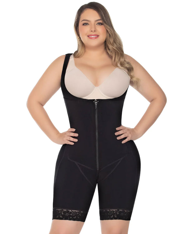 Fajas Uplady Tummy Control Shapewear Open Bust Bodysuit for Women Knee Lenght Faja Stage 3