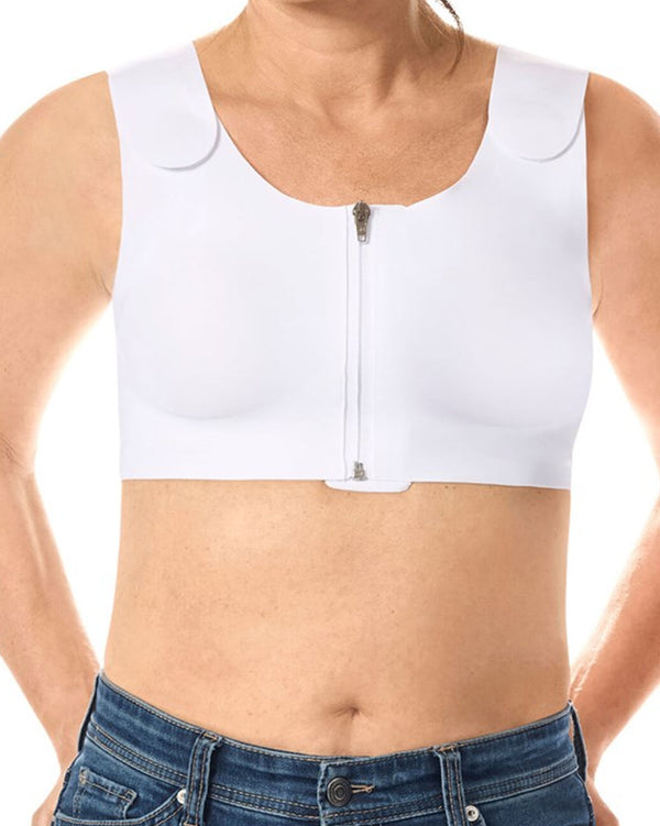 Amoena Lymph Flow Wire Free Front Closure Bra - White