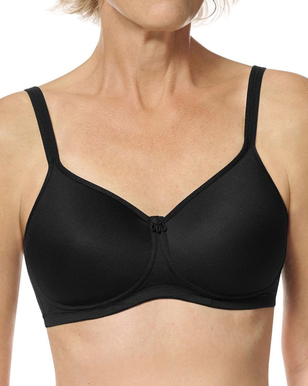 Amoena Mara Padded Wire-Free Bra - Black