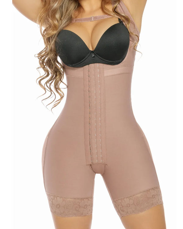 Fajas Salome Mid-Thigh Body Shaper Faja w/ Inner Butt Lifter and Waist Shaper