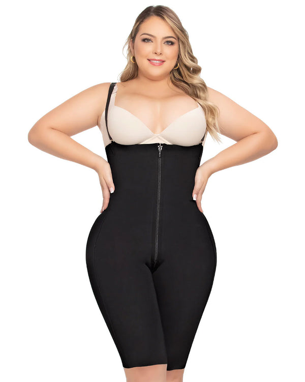 Fajas Uplady Tummy Control Shapewear Open Bust Bodysuit for Women Knee Lenght Faja Stage 1