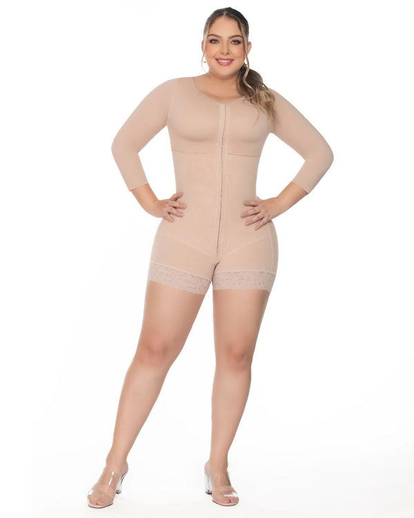 Fajas Uplady Post Surgery Full Body Shaper Mid Thigh Fajas Colombianas with Sleeves