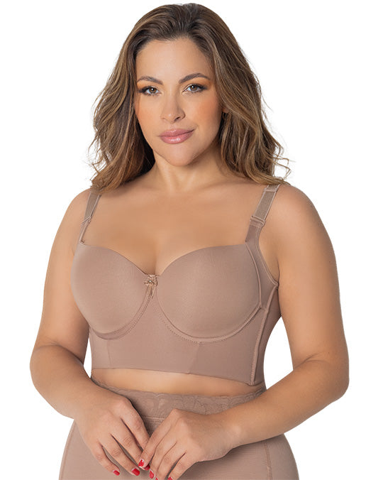 Jackie London Bra and Butt-Lifting Shorts BBL Bundle - Mocha, Plus Size