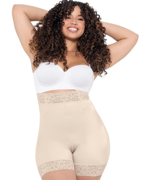 MariaE Fajas Butt-Lifter High Waisted Shapewear Shorts Medium Compression