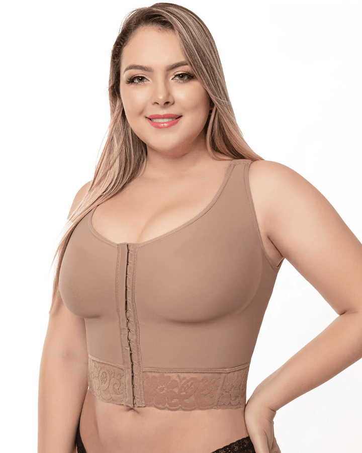 Fajas Uplady Post Op High Compression Waist Length Posture Corrector Bra