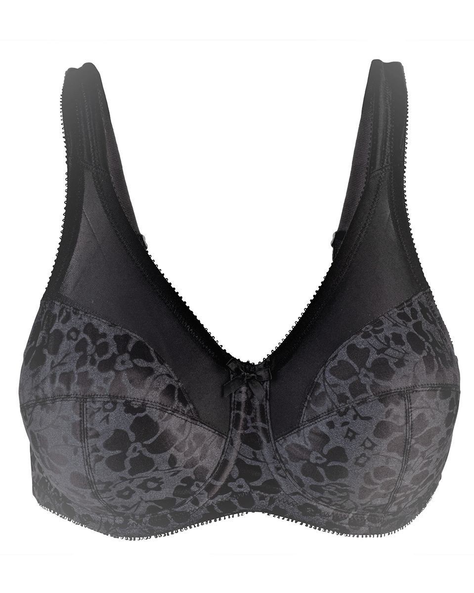 Rago Brand Printed Full Figure Support Underwire Bra – ShapewearUSA.com