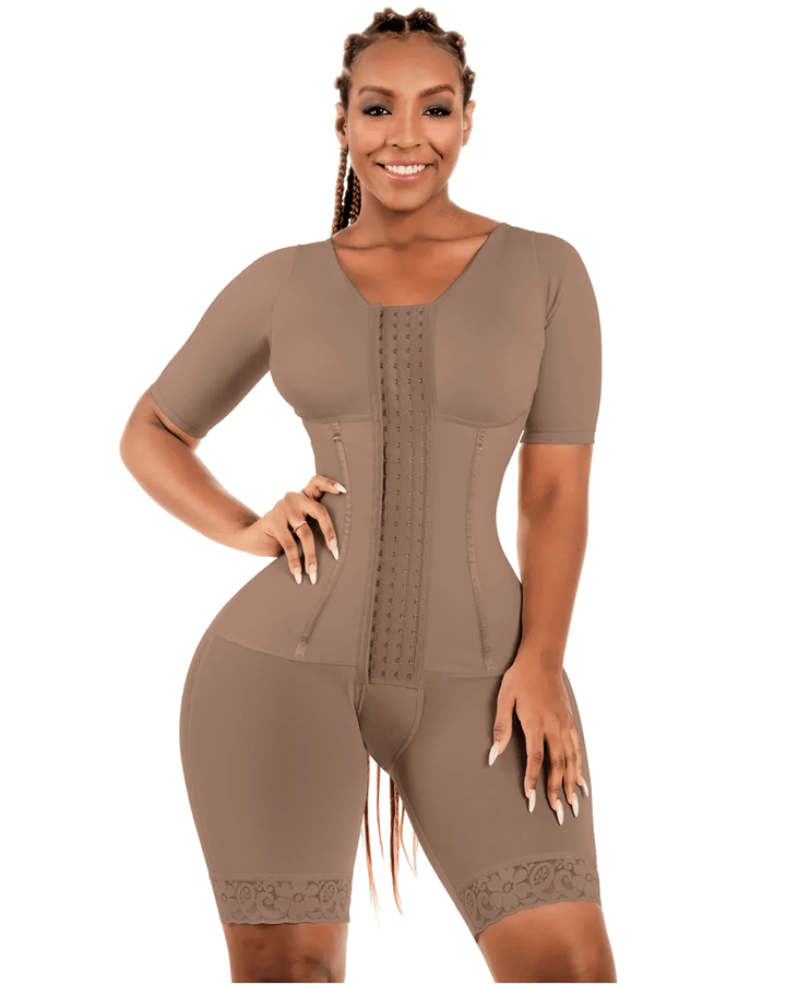 Bling Shapers Colombian Fajas with Sleeves and Built-In Bra