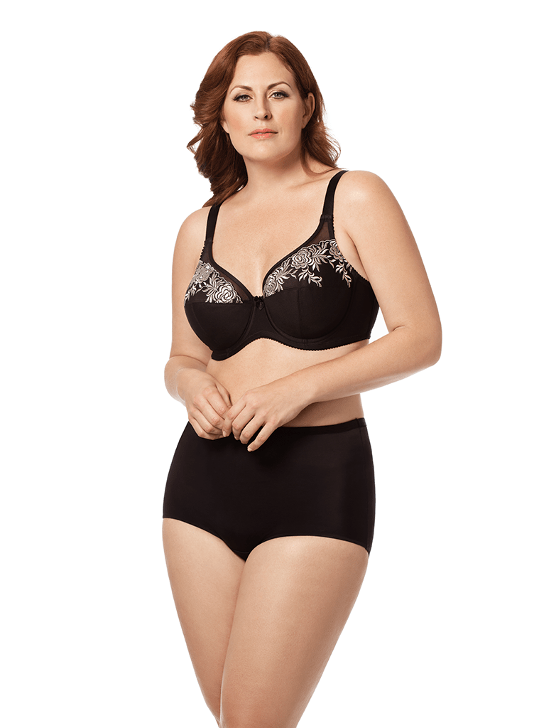 Elila #5001 EMBROIDERED MICROFIBER LONGLINE SOFTCUP