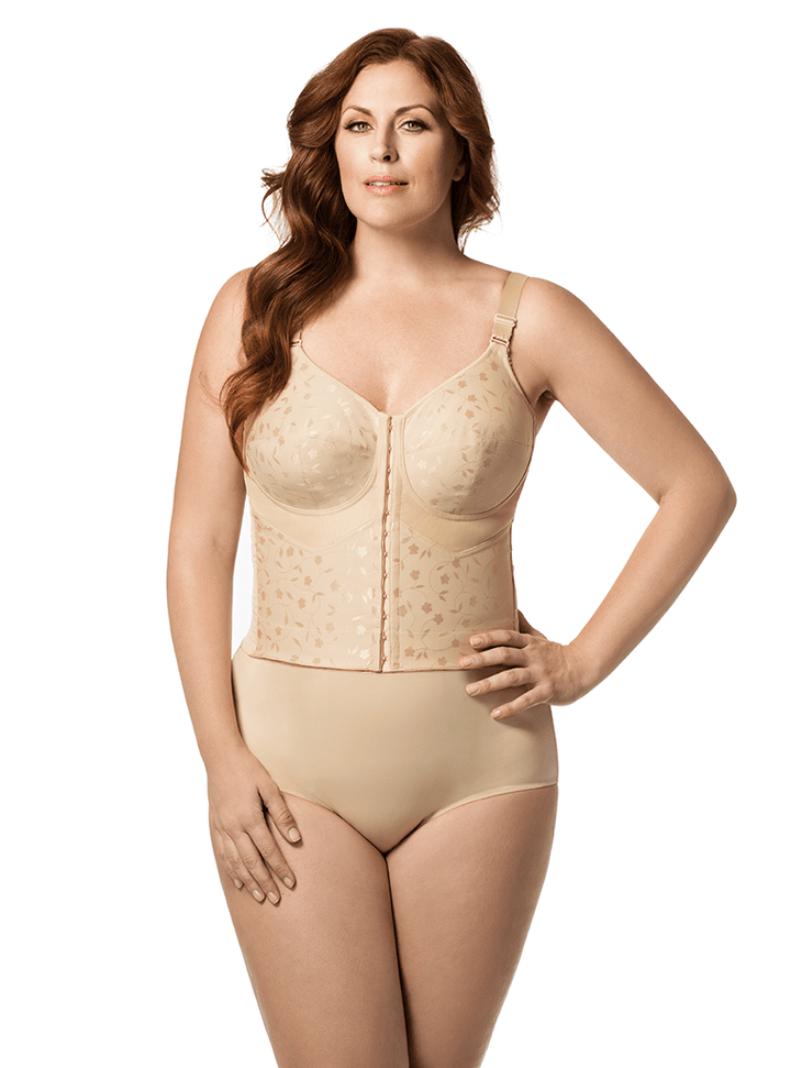 Elila Jacquard Front Hook Posture Softcup Longline