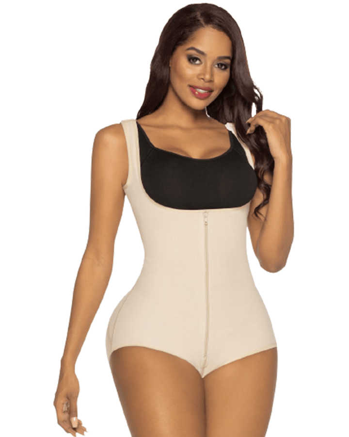 Equilibrium Firm Compression Shapewear - Boyshort Style Wide Strap Bodysuit