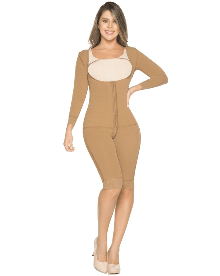 Equilibrium Post Op Shapewear With Sleeves Bodysuit