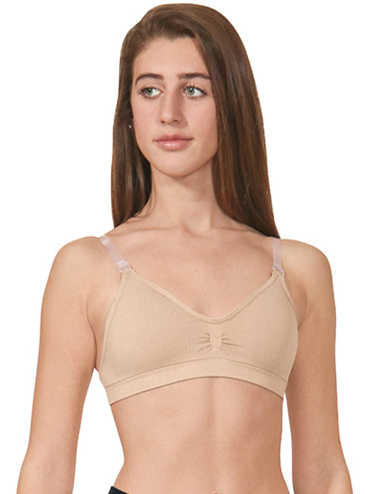 Euroskins Padded Seamless Clear Back Strap Bra