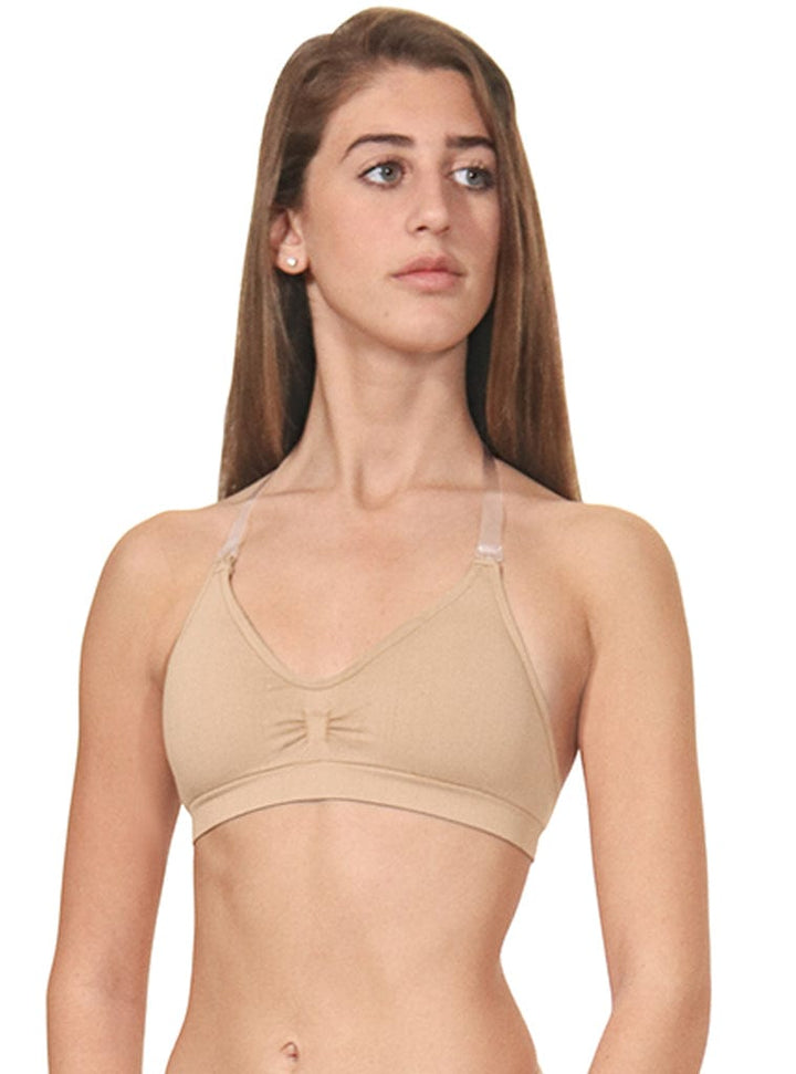 Euroskins Padded Seamless Clear Back Strap Bra