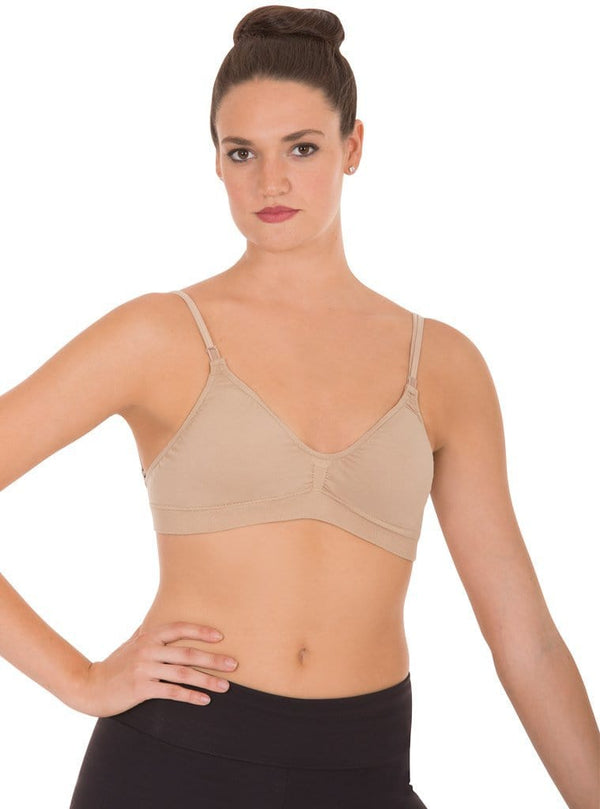 Euroskins Padded Seamless Double Clear Back Strap Bra