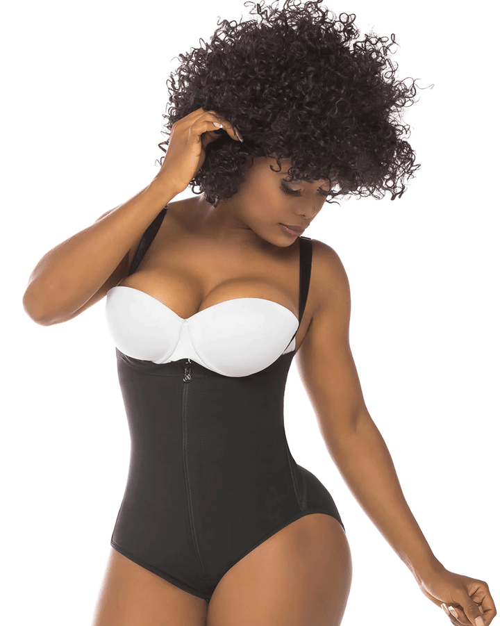 Fajas Salome Strapless Butt Lifter Panty Bodysuit Open-Bust Tummy Control Shapewear for Women Powernet