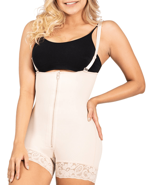 Fajas Sonryse Colombian Butt Lifter Strapless Shapewear Bodysuit