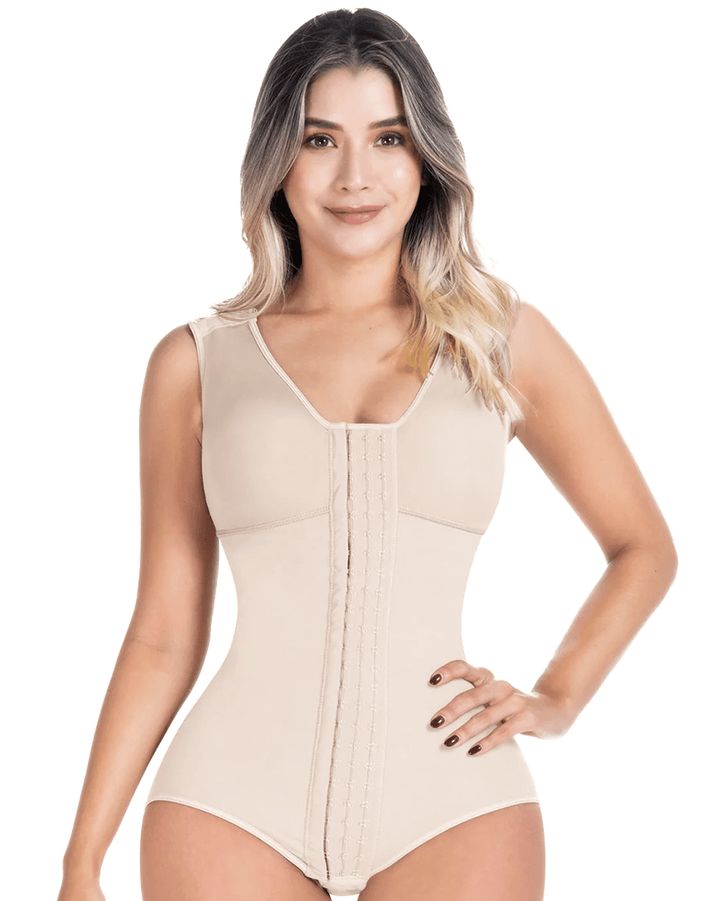 Fajas Sonryse Postpartum Panty Shapewear Bodysuit with Built-in Bra