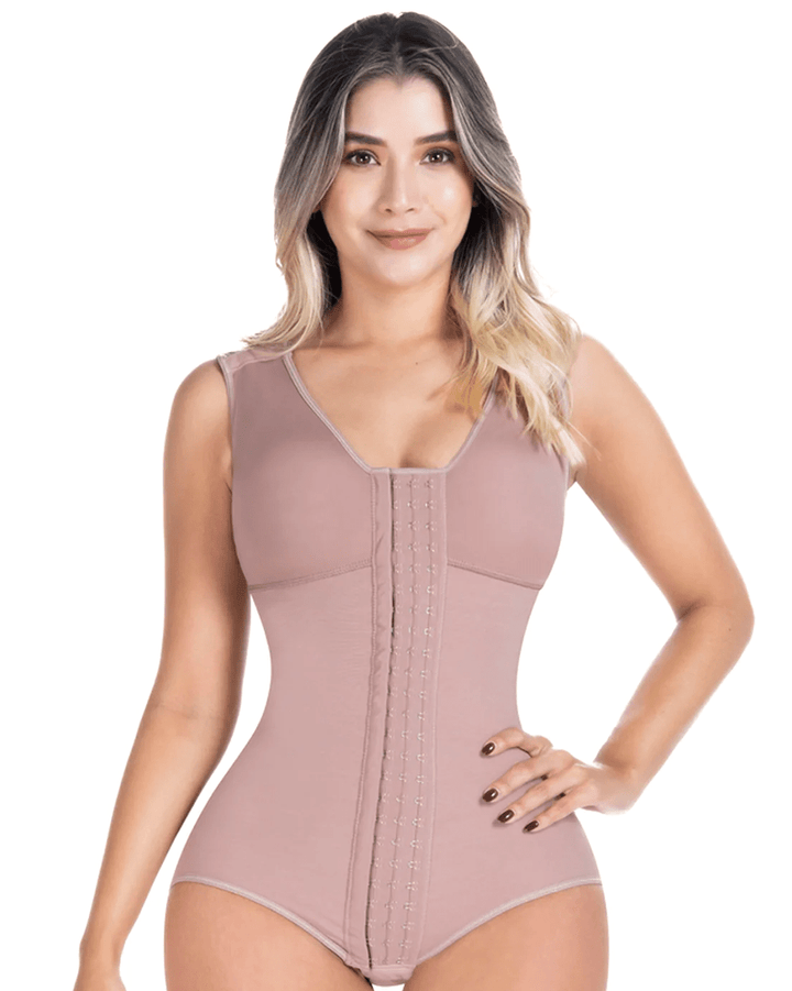 Fajas Sonryse Postpartum Panty Shapewear Bodysuit with Built-in Bra