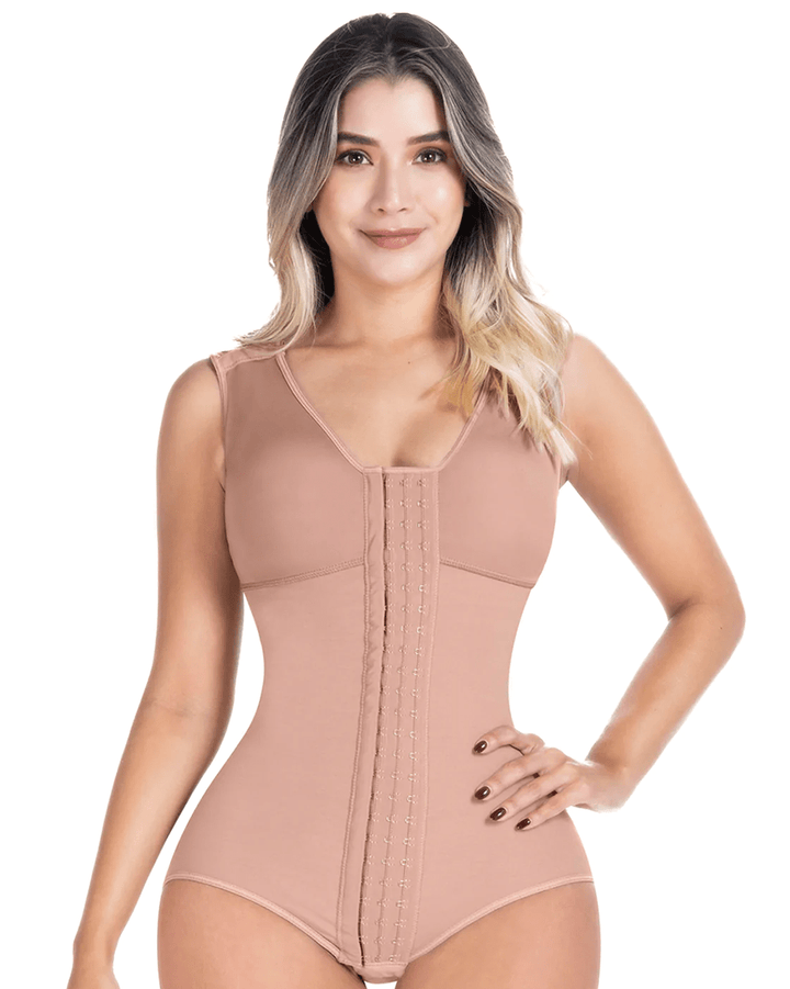 Fajas Sonryse Postpartum Panty Shapewear Bodysuit with Built-in Bra