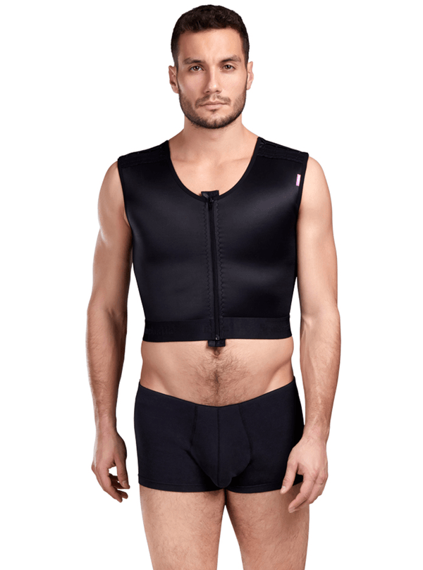 Final Sale Clearance Lipoelastic MTmS Comfort - Gynecomastia Vest - Front Zipper And Adjustable Shoulder