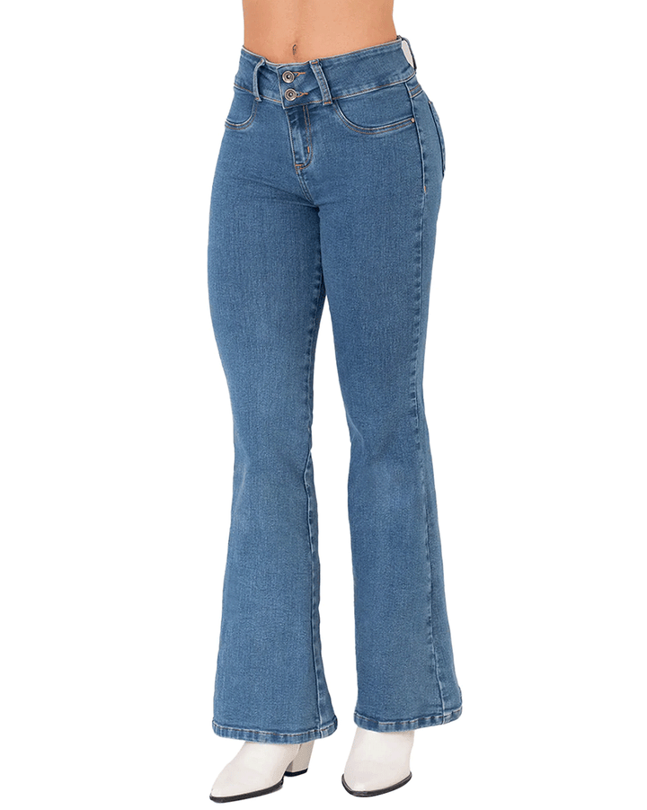 Lowla Bum Lift Flare Colombian Jeans with Removable Pads