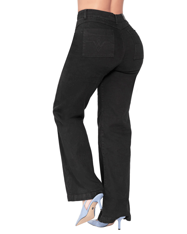 Lowla High Waisted Black Jeans for Women Straight Leg