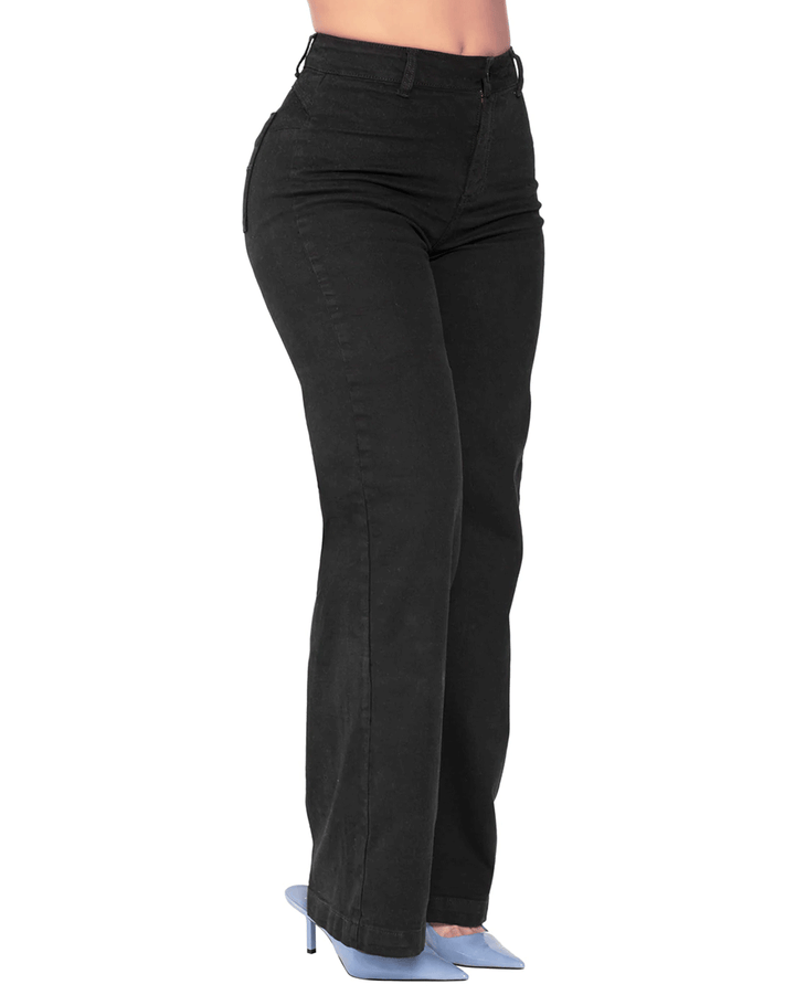 Lowla High Waisted Black Jeans for Women Straight Leg