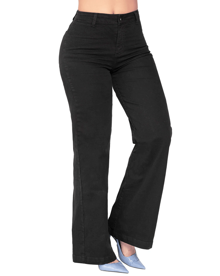 Lowla High Waisted Black Jeans for Women Straight Leg