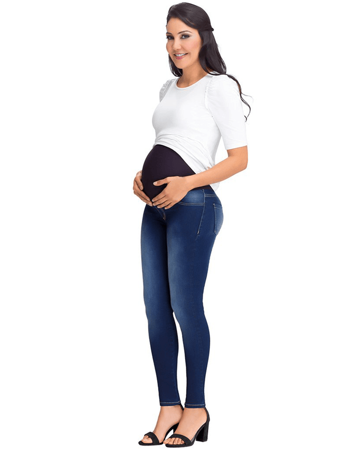 Lowla Spandex Pregnancy Denim Pants with Elastic Support Band