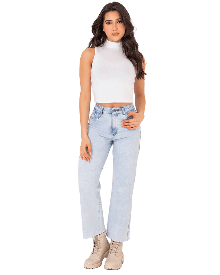 Lowla Wide Leg Bootcut Colombian Jeans with Removable Pads