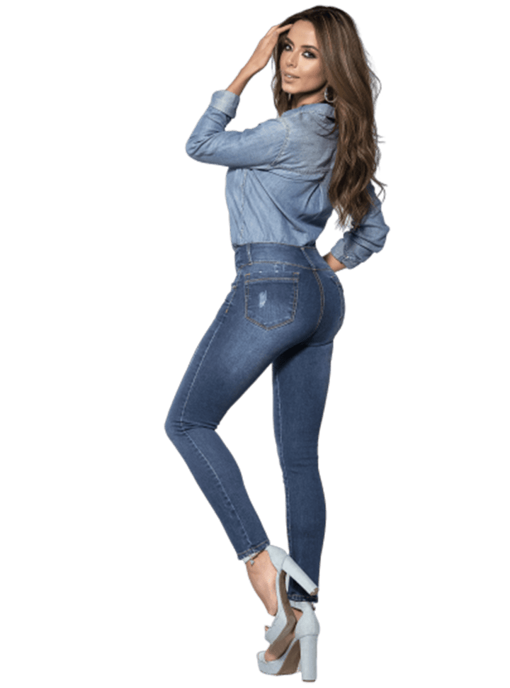 Mapale Butt lifting jeans with Girdle Lining D1913