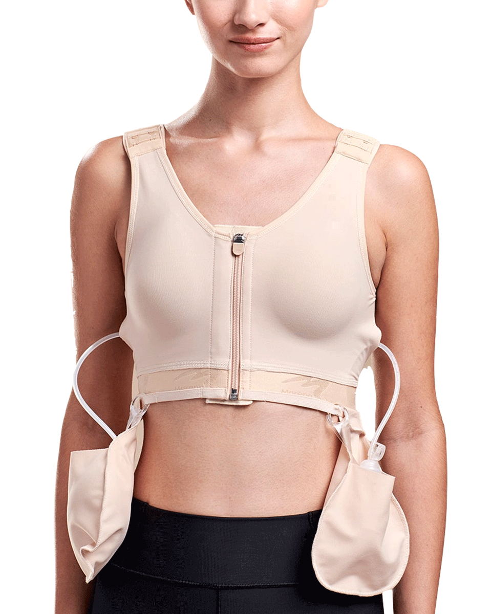 Post Surgical Bra, Post Mastectomy Bra with Drains Pouches