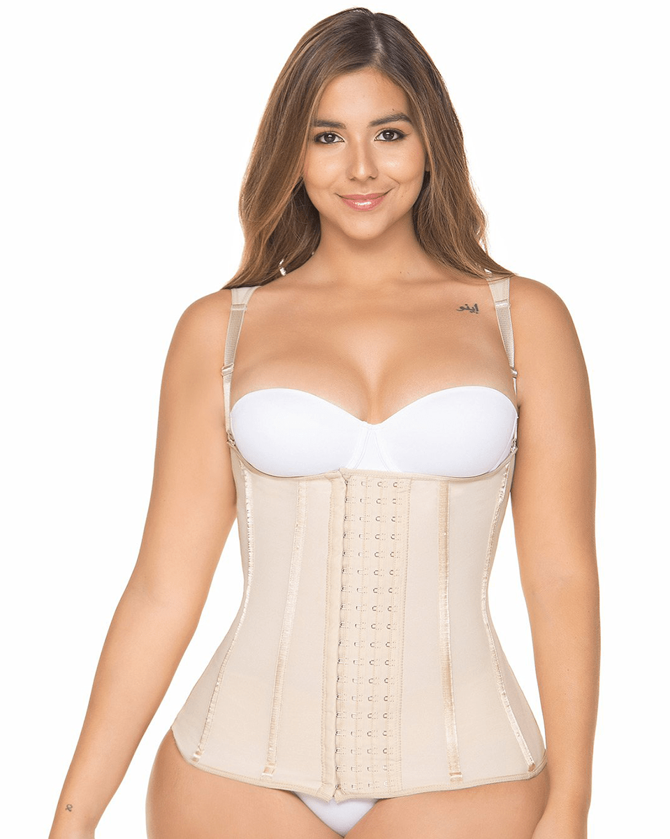 MariaE Fajas Colombianas Compression Vest Tummy Control Open Bust Gird –