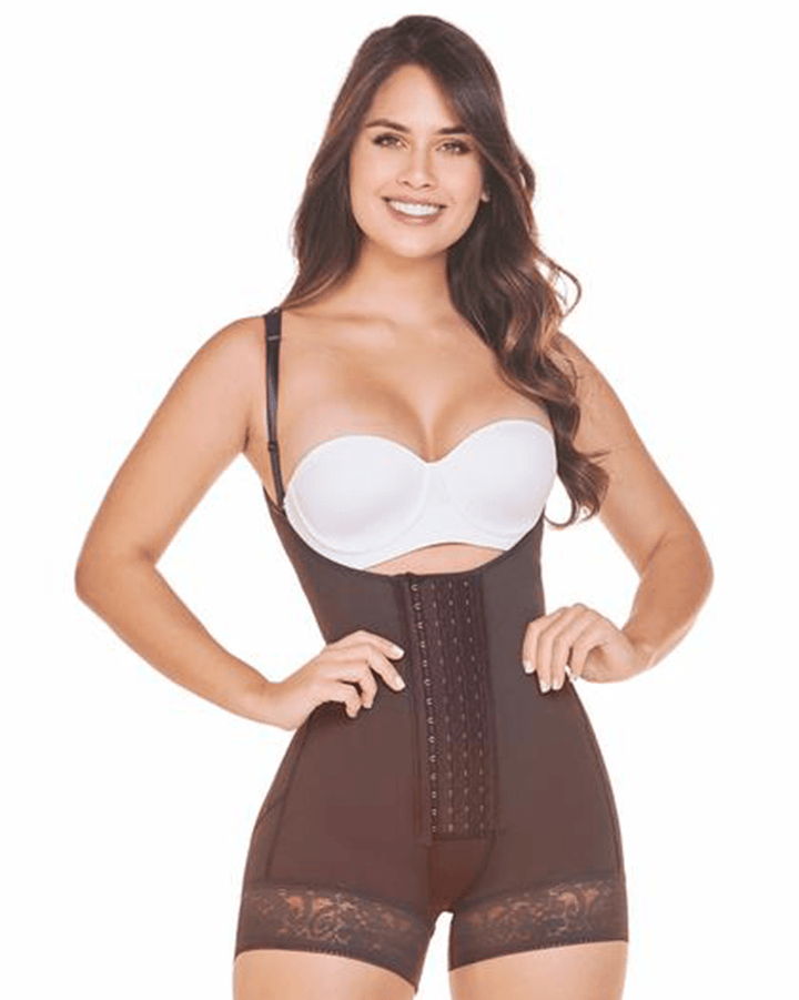 MariaE Fajas Post-Op Open Bust Shapewear Bodysuit Tummy Control Panty Girdle