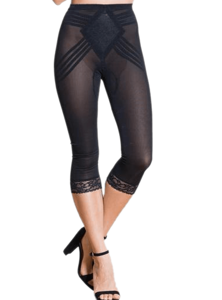 Women's Rago 6269 Shapette Capri Pant Liner with Contour Bands (Black XL) 