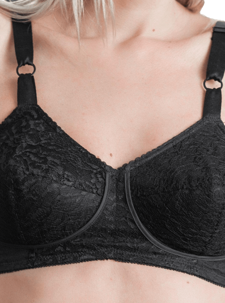 Rago Satin & Lace Expandable Cup Bra