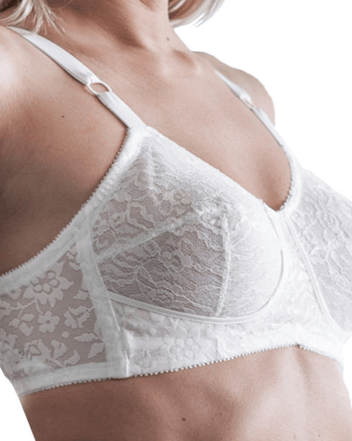 Rago Satin & Lace Expandable Cup Bra