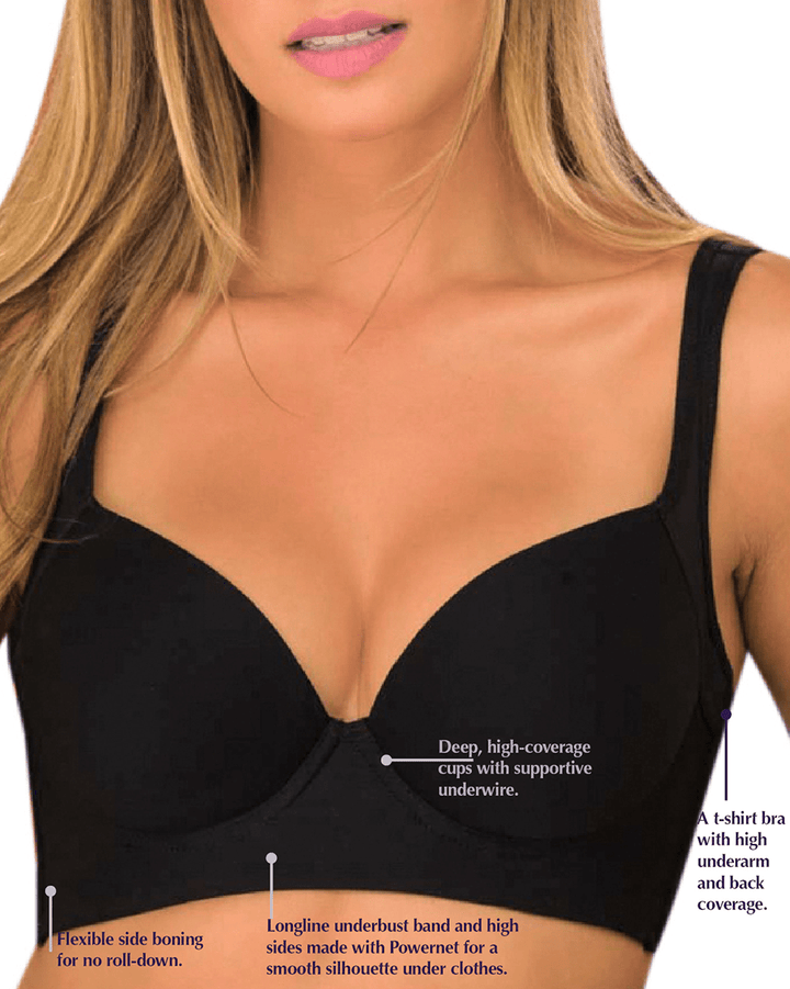 Siluet Back Smoothing Bra with Soft Full Coverage Cups