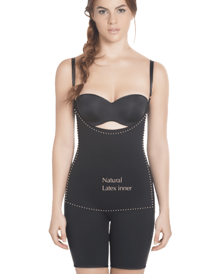 Siluet Slimming Braless Mid-Thigh Body Shaper with Latex