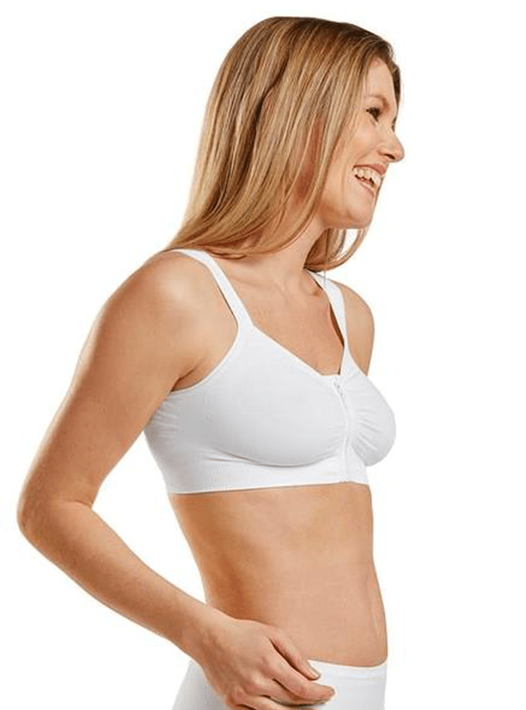 Post-Surgical Support Bra with Zipper Fastener
